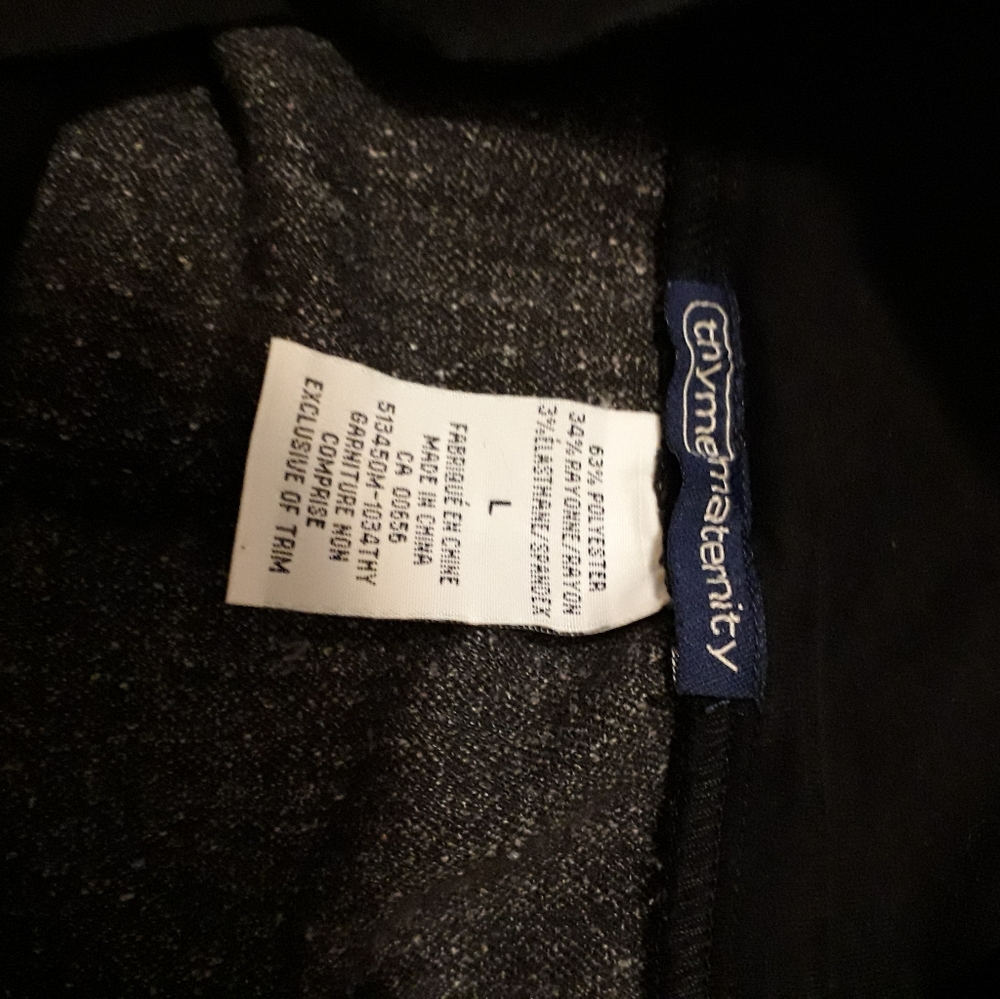 Thyme Maternity Charcoal Tweed Dress Pants - Picture 5 of 6